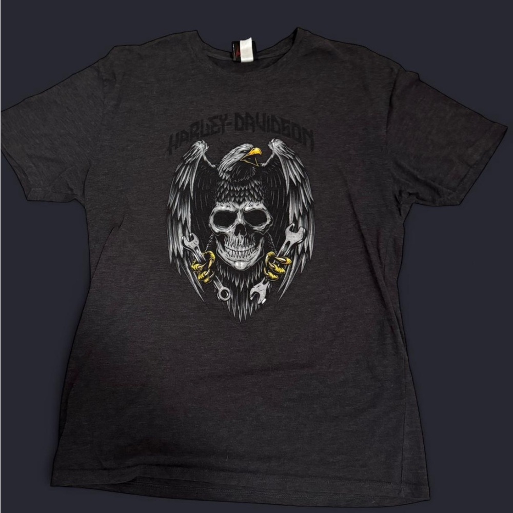 Vintage Harley-Davidson Black Skull Graphic Tee